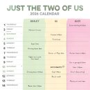 Just The Two Of Us Planner Wall Calendar