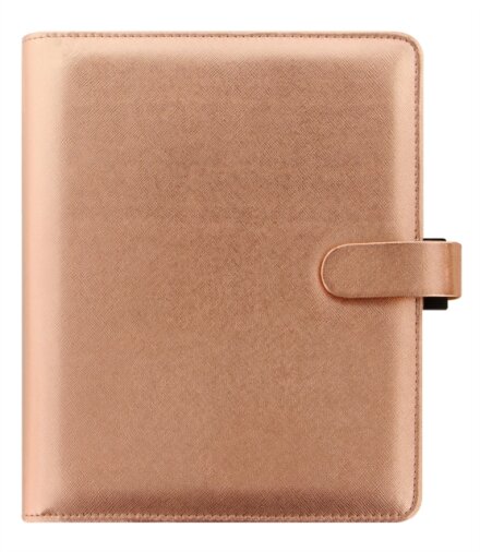 A5 Saffiano Rose Gold Organiser