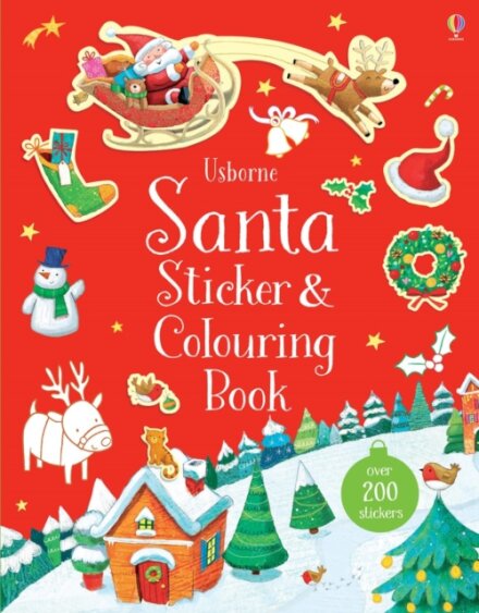 Santa Sticker And Colouring Book