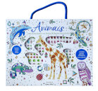 Mala de Atividades Com Pérolas Brilhantes Autocolantes - Animais