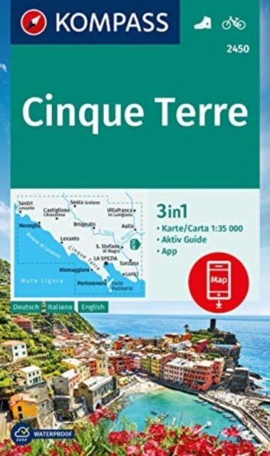 Hiking map 2450 Cinque Terre 1:35,000