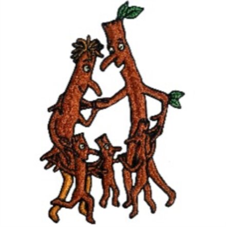 Stick Family Sew On Patch