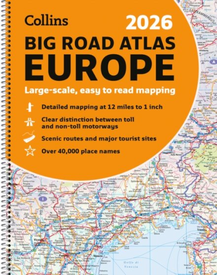 Collins 2026 Big Road Atlas Europe
