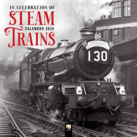 Steam Trains Heritage Wall Calendar 2026 (Art Calendar)