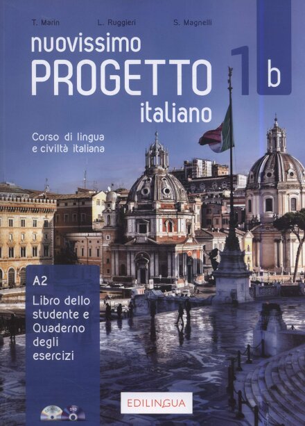 Nuovissimo Progetto italiano 1b – Corso di lingua e civiltà italiana - Libro dello studente e Quaderno degli esercizi  DVD video + CD Audio  - 200 pages