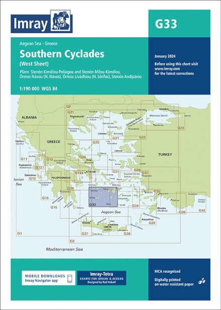 Imray Chart G33 : Southern Cyclades : 33