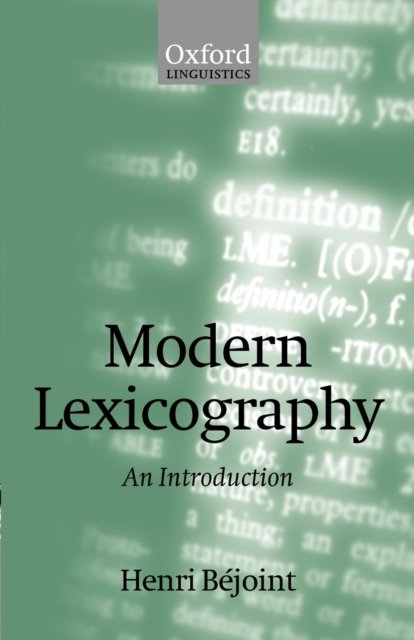 Modern Lexicography-An Introduction