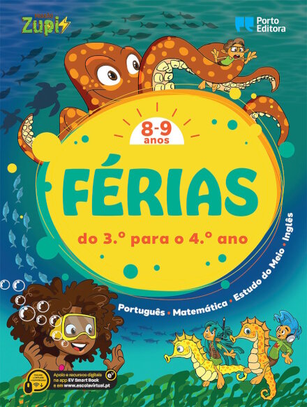 Missão Zupi Férias - 8-9 anos  Português, Matemática, Estudo do Meio e Inglês (do 3.º para o 4.º ano)