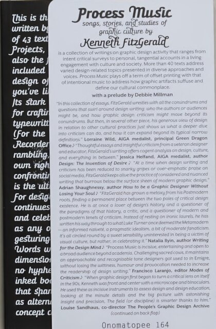 Process Music: songs, stories, and studies of graphic culture