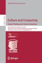 Culture and Computing. Design Thinking and Cultural Computing