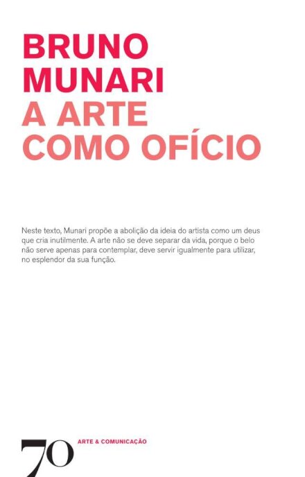 A Arte como Ofício
