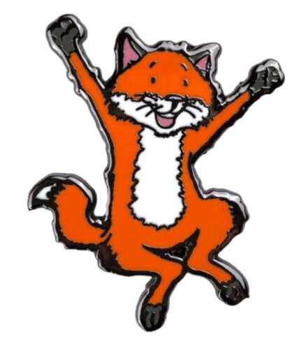 Fox Character Pin Badge