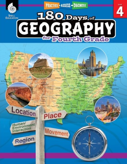 180 Days™: Geography for Fourth Grade