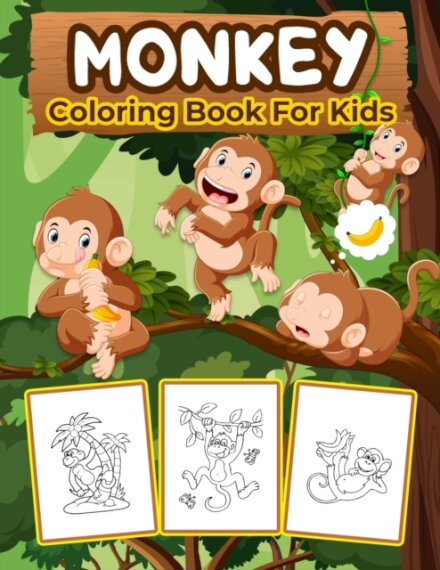 Monkey Coloring Book for Kids