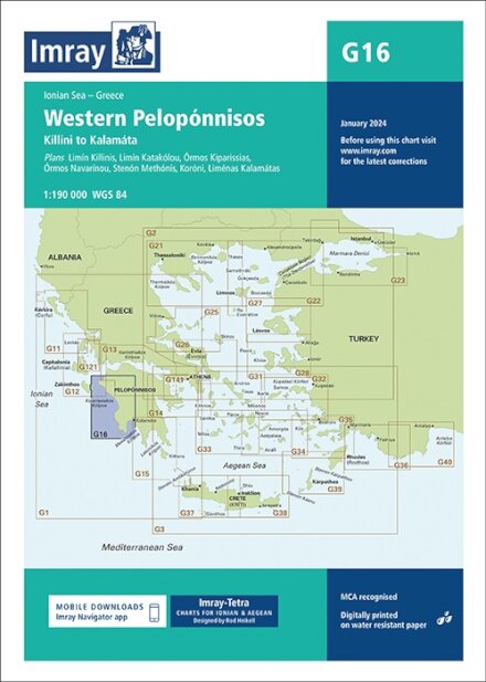 Imray Chart G16 : Western Peloponnisos : 16