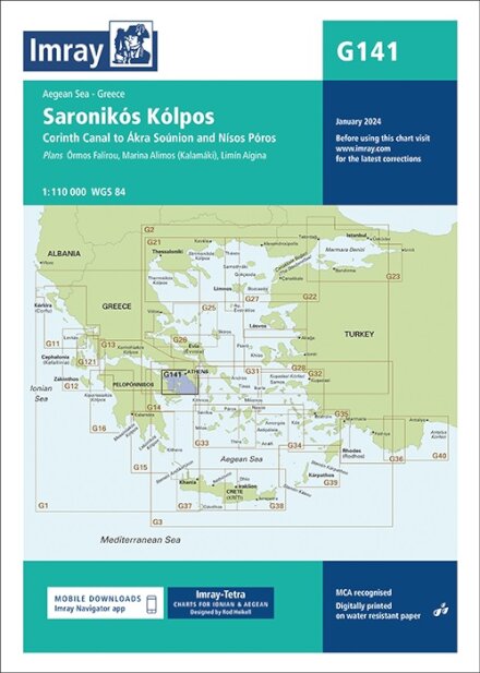 Imray G141 Chart : Saronikos Kolpos : 141