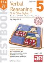 11+ Verbal Reasoning Year 5-7 GL & Other Styles Testbook 5