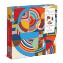 Frank Lloyd Wright Hoffman House Rug 500 Piece Puzzle with Shaped Pieces