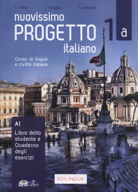Nuovissimo Progetto italiano 1a – Corso di lingua e civiltà italiana - Libro dello studente e Quaderno degli esercizi  DVD video + CD Audio  - 184 pages