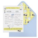 6-Pack Em & Friends Julia Rothman Fresh Start More/Less Greeting Cards