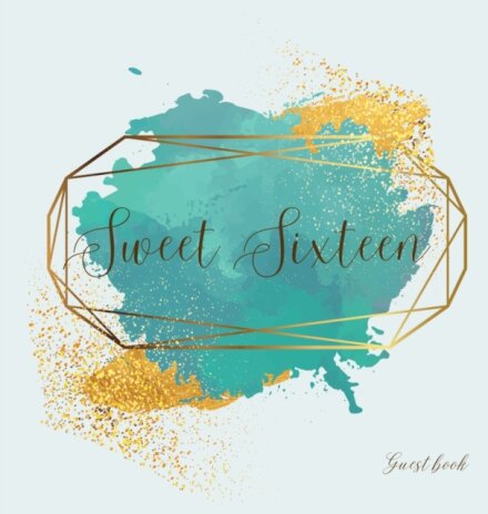 Sweet sixteen guest book, party Guest book, birthday party guest book to sign
