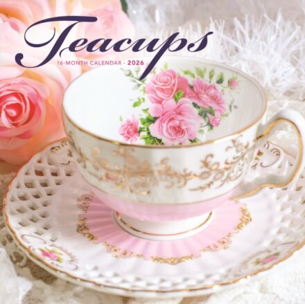 Teacups Square Wall Sunday Start Calenda