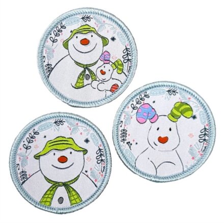 Snowman and Snowdog Sew On Patch Set