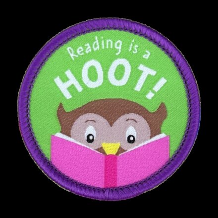 Reading is a Hoot Sew On Patch