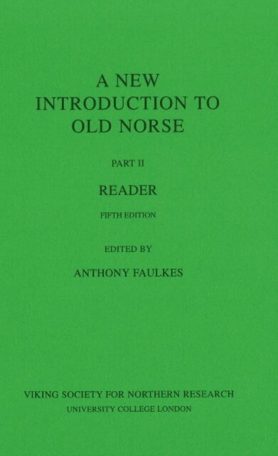 New Introduction To Old Norse