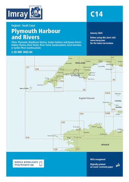 Imray Chart C14 : Plymouth Harbour and Rivers : 14