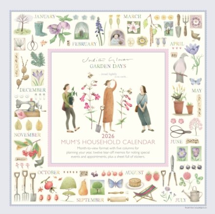 Garden Days Planner Wall Calendar 2026