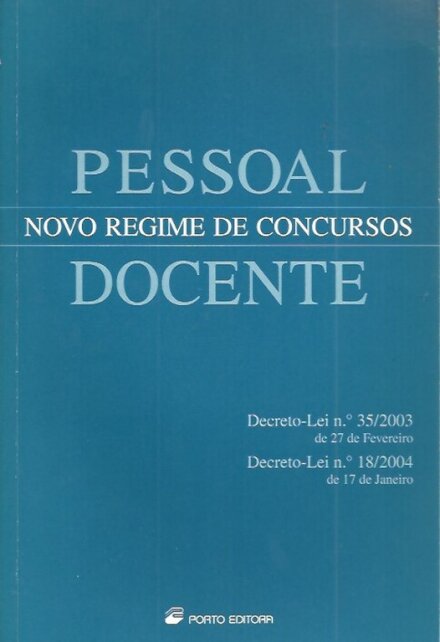 Pessoal Docente – Novo Regime Concursos