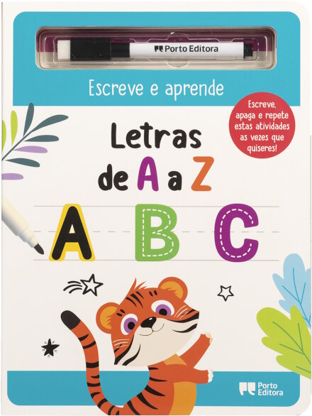 Escreve e aprende - Letras de A a Z - Inclui caneta escreve e apaga