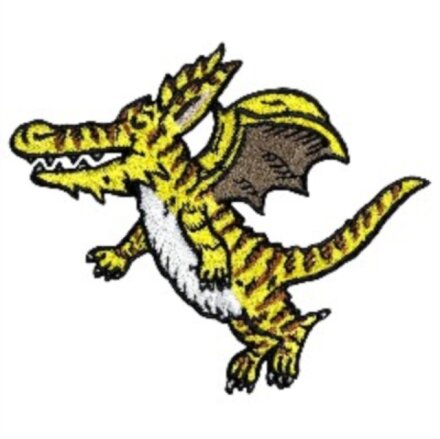 Yellow Dragon Sew On Patch