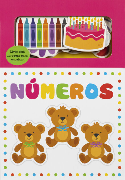 Números - Livro com 12 peças para encaixar