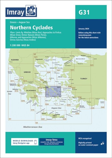 Imray Chart G31 : Northern Cyclades : 31