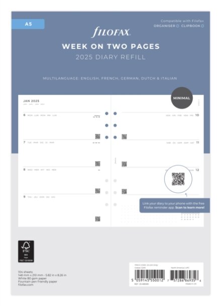 A5 Minimal Week On Two Pages 2025